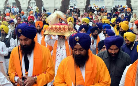 ਸ੍ਰੀ ਗੁਰੂ ਗ੍ਰੰਥ ਸਾਹਿਬ ਜੀ ਦੇ ਪਹਿਲੇ ਪ੍ਰਕਾਸ਼ ਪੁਰਬ ਮੌਕੇ ਸਜਾਇਆ ਵਿਸ਼ਾਲ ਨਗਰ ਕੀਰਤਨ