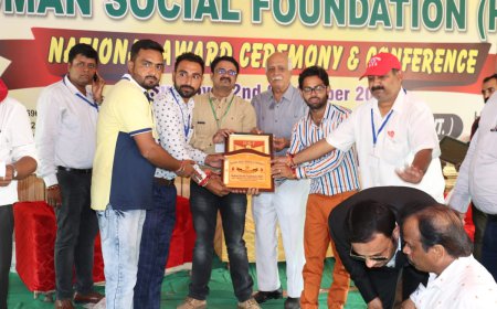 रक्तदान क्षेत्र में कार्य हेतु मिला राष्ट्रीय सम्मान