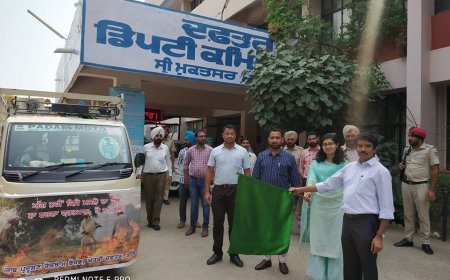 ਪਰਾਲੀ ਨਾ ਸਾੜਨ ਸਬੰਧੀ ਜਾਗਰੂਕਤਾ ਵੈਨ ਰਵਾਨਾ ਚਲਾਈ