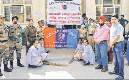 ਐੱਸ.ਡੀ. ਸੀਨੀਅਰ ਸੈਕੰਡਰੀ ਸਕੂਲ ਦੇ ਵਿਦਿਆਰਥੀਆਂ ਵਲੋਂ ਸਰਕਾਰੀ ਹਸਪਤਾਲ ਦੀ ਕੀਤੀ ਗਈ ਸਫ਼ਾਈ