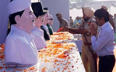 ਪੁਲਿਸ ਸ਼ਹੀਦੀ ਯਾਦਗਾਰੀ ਦਿਵਸ ਮੌਕੇ ਪੁਲਿਸ ਨੇ ਸ਼ਹੀਦਾਂ ਨੂੰ ਭੇਟ ਕੀਤੀਆਂ ਗਈਆਂ ਸ਼ਰਧਾਂਜਲੀਆਂ