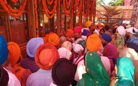 ਅੰਤਰਰਾਸ਼ਟਰੀ ਨਗਰ ਕੀਰਤਨ ਦਾ ਗੁਰੂਦੁਆਰਾ ਬਾਬਾ ਅਜਾਪਾਲ ਸਿੰਘ ਜੀ (ਘੋੜਿਆ ਵਾਲਾ) ਨਾਭਾ ਵਿਖੇ ਪਹੁੰਚਣ ‘ਤੇ ਭਰਵਾਂ ਸਵਾਗਤ