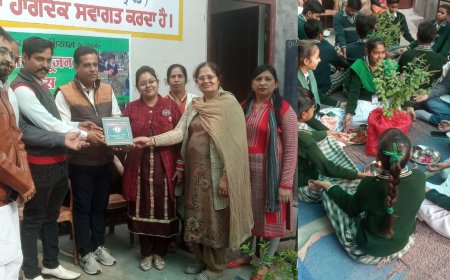 मलोट के प्रिंस मॉडल स्कूल में करवाया गया तुलसी पूजन समारोह