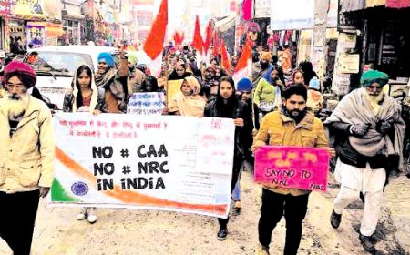 ਨਾਗਰਿਕਤਾ ਸੋਧ ਕਾਨੂੰਨ ਦੇ ਵਿਰੋਧ 'ਚ ਕੀਤਾ ਪ੍ਰਦਰਸ਼ਨ