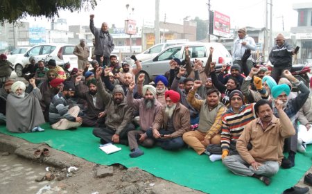 ਵੱਖ-ਵੱਖ ਯੂਨੀਅਨਾਂ ਨੇ ਸਰਕਾਰ ਦੀਆਂ ਨੀਤੀਆਂ ਖਿਲਾਫ਼ ਕੀਤੀ ਹੜਤਾਲ