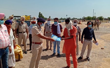 ਐਸ.ਪੀ ਕੁਲਵੰਤ ਰਾਏ ਵੱਲੋਂ ਕੀਤੀ ਗਈ ਦਾਣਾ ਮੰਡੀਆਂ ਦੀ ਚੈਕਿੰਗ