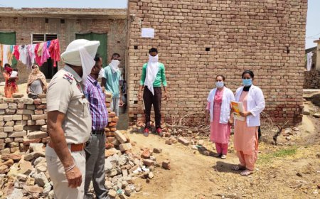 ਘਰਾਂ ਵਿਚ ਇਕਾਂਤਵਾਸ ਕੀਤੇ ਗਏ ਲੋਕਾਂ ਦੀ ਸਿਹਤ ਵਿਭਾਗ ਵਲੋਂ ਕੀਤੀ ਗਈ ਜਾਂਚ