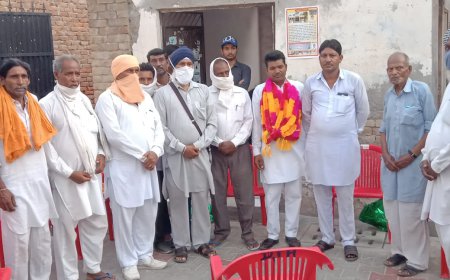 ਪ੍ਰਧਾਨ ਆਤਮਾ ਰਾਮ ਨੁਗਰੀਆ ਨੂੰ ਕੀਤਾ ਗਿਆ ਸਨਮਾਨਿਤ