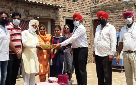 12ਵੀਂ ਜਮਾਤ ਚੋਂ 99% ਲੈਣ ਵਾਲੀ ਵਿਦਿਆਰਥਣ ਦਾ ਜੀ.ਓ.ਜੀ ਵੱਲੋਂ ਸਨਮਾਨ