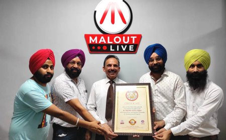 ਡ੍ਰਾ. ਉੱਪਲ ਮਲੋਟ ਬੁੱਕ ਆਫ ਰਿਕਾਰਡ ਵਿਚ ਨਾਮ ਦਰਜ ਕਰਾਉਣ ਵਾਲੇ ਪਹਿਲੇ ਵਿਅਕਤੀ