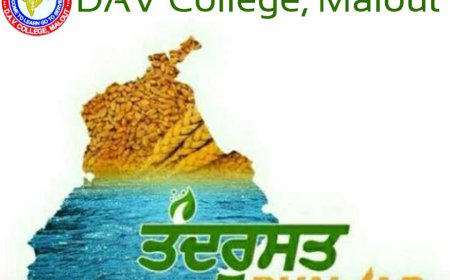 ਡੀ. ਏ. ਵੀ. ਕਾਲਜ ਮਲੋਟ ਵਿਖੇ ਮਿਸ਼ਨ ਤੰਦਰੁਸਤ ਪੰਜਾਬ ਮੁਹਿੰਮ ਦਾ ਆਗਾਜ਼