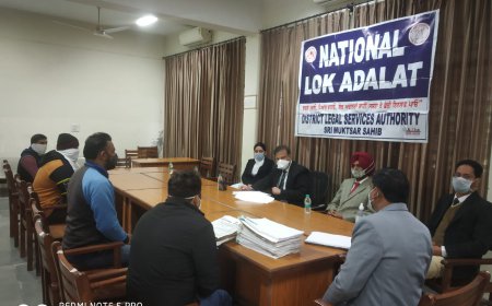 ਕੌਮੀ ਲੋਕ ਅਦਾਲਤ ਵਿੱਚ 374 ਕੇਸਾਂ ਦਾ ਨਿਪਟਾਰਾ