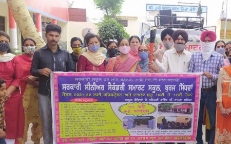 ਬੁਰਜ ਸਿੱਧਵਾਂ ਵਿਖੇ ਮਸ਼ਾਲ ਮਾਰਚ ਰਾਹੀਂ ਬੱਚਿਆਂ ਨੂੰ ਸਰਕਾਰੀ ਸਕੂਲ ਵਿਚ ਦਾਖਲ ਕਰਵਾਉਣ ਲਈ ਪ੍ਰੇਰਿਤ ਕੀਤਾ
