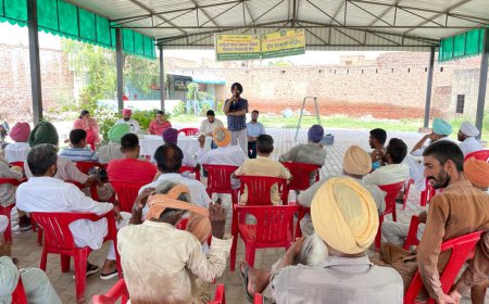 ਤੰਦਰੁਸਤ ਪੰਜਾਬ ਮਿਸ਼ਨ ਤਹਿਤ ਖੇਤੀਬਾੜੀ ਵਿਭਾਗ ਵਲੋਂ ਬਲਮਗੜ ਵਿਖੇ ਲਗਾਇਆ ਗਿਆ ਕਿਸਾਨ ਸਿਖਲਾਈ ਕੈਂਪ