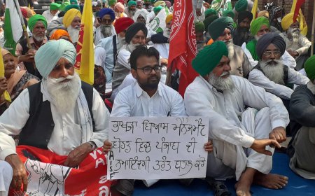 ਸੰਯੁਕਤ ਕਿਸਾਨ ਮੋਰਚੇ ਦੀਆਂ ਜੱਥੇਬੰਦੀਆਂ ਵੱਲੋਂ ਡਿਪਟੀ ਕਮਿਸ਼ਨਰ ਦਫ਼ਤਰ ਅੱਗੇ ਦਿੱਤਾ ਗਿਆ ਧਰਨਾ