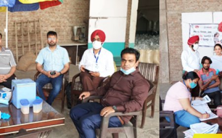 ਸਨਮਾਨ ਰਾਇਸ ਮਿੱਲ ਸ਼੍ਰੀ ਮੁਕਤਸਰ ਸਾਹਿਬ ਅਤੇ ਸੋਸਾਇਟੀ For All ਰਾਊਂਡ ਡਿਵੈਲਪਮੈਂਟ ਵੱਲੋਂ ਸਿਹਤ ਵਿਭਾਗ ਦੇ ਸਹਿਯੋਗ ਨਾਲ ਲਗਾਇਆ ਵੈਕਸੀਨੇਸ਼ਨ ਕੈਂਪ