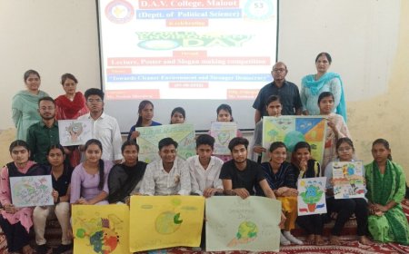 ਡੀ.ਏ.ਵੀ ਕਾਲਜ ਮਲੋਟ ਵਿਖੇ ‘World Environment Day’ ਮਨਾਇਆ ਗਿਆ