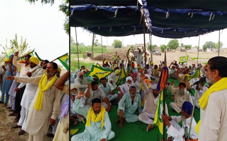 ਪਿੰਡ ਘੁਮਿਆਰਾ ਵਿਖੇ ਬੀ.ਕੇ.ਯੂ ਉਗਰਾਹਾਂ ਵੱਲੋਂ ਜ਼ਮੀਨ ਬਚਾਉਣ ਦੀ ਮੁਹਿੰਮ ਤਹਿਤ ਵੱਖ-ਵੱਖ ਪਿੰਡਾਂ ਵਿੱਚੋਂ ਕਿਸਾਨਾਂ ਨੂੰ ਕੀਤਾ ਲਾਮਬੰਦ