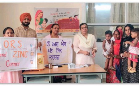 ਸਿਵਲ ਹਸਪਤਾਲ ਮਲੋਟ ਵਿਖੇ ਤੀਬਰ ਦਸਤ ਰੋਕੂ ਪੰਦਰਵਾੜੇ ਦੀ ਕੀਤੀ ਗਈ ਸ਼ੁਰੂਆਤ