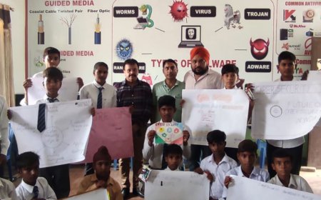 ਸਰਕਾਰੀ ਸੀਨੀ. ਸੈਕੰ. ਸਕੂਲ ਪਿੰਡ ਸਰਾਵਾਂ ਬੋਦਲਾ ਵਿਖੇ ਸਾਈਬਰ ਸੁਰੱਖਿਆ ਜਾਗਰੂਕਤਾ ਤਹਿਤ ਪੋਸਟਰ ਮੇਕਿੰਗ ਮੁਕਾਬਲੇ ਕਰਵਾਏ ਗਏ