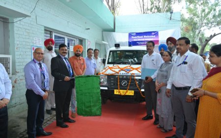 ਸਟੇਟ ਬੈਂਕ ਆਫ਼ ਇੰਡੀਆ ਬਠਿੰਡਾ ਵੱਲੋਂ ਸਿਵਲ ਹਸਪਤਾਲ ਬਠਿੰਡਾ ਨੂੰ ਐਂਬੂਲੈਂਸ ਦਾਨ ਦੀਤੀ