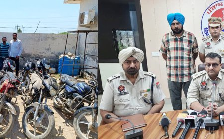 ਸ਼੍ਰੀ ਮੁਕਤਸਰ ਸਾਹਿਬ ਪੁਲਿਸ ਵੱਲੋਂ 02 ਵੱਖ ਵੱਖ ਮੁਕੱਦਮਿਆਂ ਵਿੱਚ 22 ਚੋਰੀ ਦੇ ਮੋਟਰਸਾਇਕਲ ਬ੍ਰਾਮਦ ਕਰ 02 ਵਿਅਕਤੀਆਂ ਨੂੰ ਕੀਤਾ ਕਾਬੂ