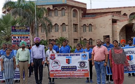 ਮਿਮਿਟ ਕਾਲਜ ਮਲੋਟ ਵੱਲੋਂ ਡੇਂਗੂ ਖਿਲਾਫ਼ ਕੱਢੀ ਗਈ ਜਾਗਰੂਕਤਾ ਰੈਲੀ