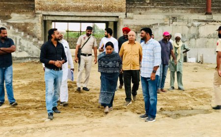 ਕੈਬਨਿਟ ਮੰਤਰੀ ਡਾਕਟਰ ਬਲਜੀਤ ਕੌਰ ਨੇ ਖੇਡ ਸਟੇਡੀਅਮ ਦਾ ਕੀਤਾ  ਦੌਰਾ