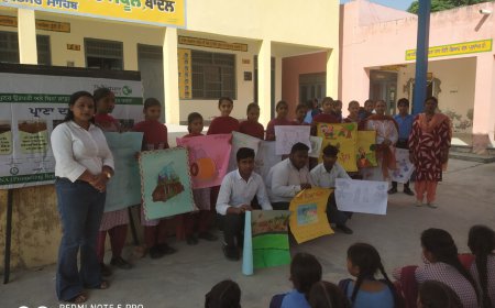 ਮਿੱਟੀ, ਪਾਣੀ ਅਤੇ ਵਾਤਾਵਰਣ ਵਿਸ਼ੇ ਸੰਬੰਧੀ ਵਿਦਿਆਰਥੀਆਂ ਨੂੰ ਕੀਤਾ ਜਾਗਰੂਕ