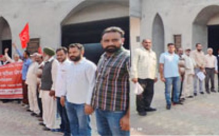 ਪੰਜਾਬ ਸੁਬਾਰਡੀਨੇਟ ਸਰਵਿਸਿਜ਼ ਫੈਡਰੇਸ਼ਨ (ਵਿਗਿਆਨਿਕ) ਪੰਜਾਬ ਵੱਲੋਂ ਆਪਣੀਆਂ ਮੰਗਾਂ ਸੰਬੰਧੀ ਕੈਬਨਿਟ ਮੰਤਰੀ ਦੇ ਨਾਮ ਦਾ ਦਫ਼ਤਰ ਇੰਚਾਰਜ ਨੂੰ ਦਿੱਤਾ ਮੰਗ ਪੱਤਰ