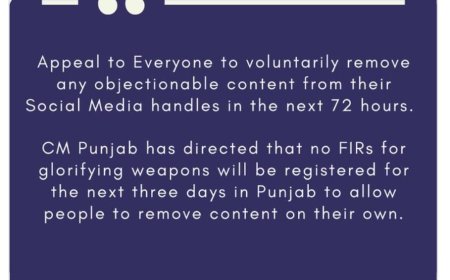 ਡੀ.ਜੀ.ਪੀ ਪੰਜਾਬ ਦਾ ਵੱਡਾ ਐਲਾਨ, 3 ਦਿਨਾਂ ਤੱਕ ਹਟਾ ਦਿਓ ਸਾਰੀਆਂ ਹਥਿਆਰ ਵਾਲੀਆਂ ਪੋਸਟਾਂ