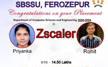 ਅਮਰੀਕਾ ਸਥਿਤ ਬਹੁ-ਰਾਸ਼ਟਰੀ ਕੰਪਨੀ Zscaler ਵਿੱਚ ਮਲੋਟ ਦੀ ਧੀ ਪ੍ਰਿਅੰਕਾ ਸਪੁੱਤਰੀ ਸ਼ਿਵ ਕੁਮਾਰ ( ਪ੍ਰਧਾਨ ਕਾਂਗਰਸ) ਦੀ 14.50 ਲੱਖ ਰੁਪਏ ਦੇ ਪੈਕੇਜ ਨਾਲ ਹੋਈ ਚੋਣ