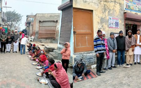 ਕਾਂਗਰਸੀ ਆਗੂ ਗੁਲਾਮ ਰਸੂਲ ਵੱਲੋਂ ਮਾਘ ਮਹੀਨੇ ਦੀ ਸੰਗਰਾਂਦ ਮੌਕੇ ਲਗਾਇਆ ਗਿਆ ਲੰਗਰ