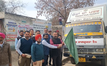 ਵਿਧਾਨ ਸਭਾ ਚੋਣ ਹਲਕਾ 084 ਦੇ ਲਈ ਵੋਟਰ ਜਾਗਰੂਕਤਾ ਵੈਨ ਨੂੰ ਐੱਸ.ਡੀ.ਐੱਮ ਗਿੱਦੜਬਾਹਾ ਵੱਲੋਂ ਵੱਖ-ਵੱਖ ਖੇਤਰਾਂ ਲਈ ਹਰੀ ਝੰਡੀ ਦੇ ਕੀਤਾ ਰਵਾਨਾ