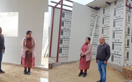 ਡਾ. ਨਵਜੋਤ ਕੌਰ ਸਿਵਲ ਸਰਜਨ ਵੱਲੋਂ ਪਿੰਡ ਕਰਮਪੱਟੀ ਵਿਖੇ ਆਮ ਆਦਮੀ ਕਲੀਨਿਕ ਦੀ ਨਵੀਂ ਬਣ ਰਹੀ ਇਮਾਰਤ ਦਾ ਲਿਆ ਜਾਇਜ਼ਾ