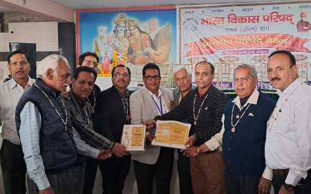 "ਭਾਰਤ ਵਿਕਾਸ ਪ੍ਰੀਸ਼ਦ ਮਲੋਟ ਦੇ ਅਧਿਕਾਰੀ ਸਨਮਾਨਿਤ"