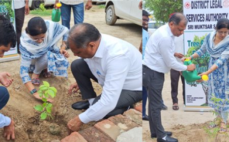 ਜਿਲ੍ਹਾ ਅਤੇ ਸੈਸ਼ਨ ਜੱਜ ਵੱਲੋਂ ਵਾਤਾਵਰਨ ਨੂੰ ਬਚਾਉਣ ਲਈ ਲਗਾਏ ਗਏ ਪੌਦੇ