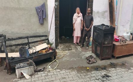 ਮਲੋਟ ਦੀ ਗੁਰੂ ਨਾਨਕ ਨਗਰੀ ਵਿਖੇ ਇੱਕ ਗਰੀਬ ਪਰਿਵਾਰ ਦੇ ਮਕਾਨ ਨੂੰ ਲੱਗੀ ਅੱਗ