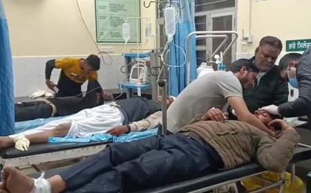 ਮਲੋਟ ਬਠਿੰਡਾ ਰੋਡ ਤੇ ਆਟੋ ਤੇ ਕਾਰ ਦੀ ਟੱਕਰ ਵਿੱਚ 11 ਜਖ਼ਮੀ