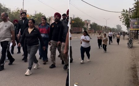 ਮਲੋਟ ਵਿੱਚ ਕਰਵਾਈ ਗਈ ਮੈਰਾਥਨ ਰੇਸ, ਕੈਬਨਿਟ ਮੰਤਰੀ ਡਾ. ਬਲਜੀਤ ਕੌਰ ਨੇ ਵੀ ਲਿਆ ਹਿੱਸਾ