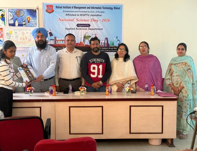 ਮਿਮਿਟ ਮਲੋਟ ਵਿਖੇ ਮਨਾਇਆ ਗਿਆ ਰਾਸ਼ਟਰੀ ਸਾਇੰਸ ਦਿਵਸ