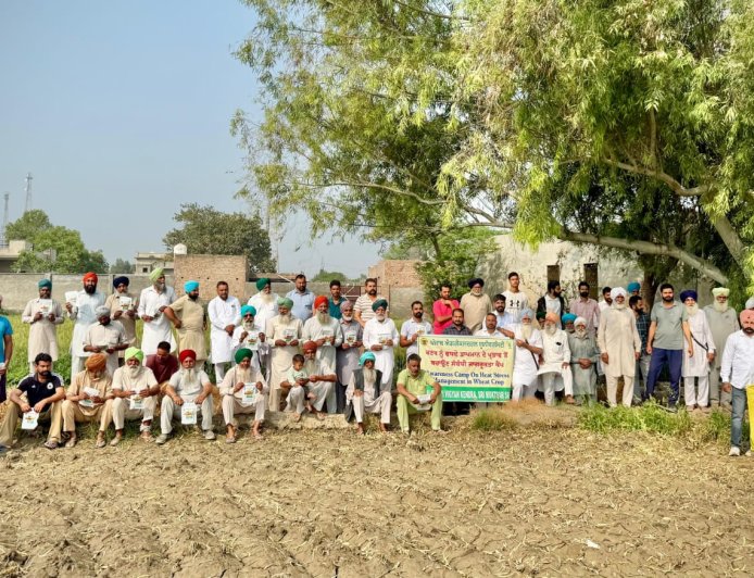 ਗਰਮੀ ਦੇ ਤਣਾਅ ਤੋਂ ਕਣਕ ਬਚਾਉਣ ਲਈ ਪਿੰਡ ਸੰਗੂਧੌਣ ਵਿਖੇ ਲਗਾਇਆ ਜਾਗਰੂਕਤਾ ਕੈਂਪ