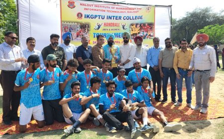 ਮਿਮਿਟ ਮਲੋਟ ਦੇ ਲੜਕੇ ਅਤੇ ਲੜਕੀਆਂ ਨੇ ਜਿੱਤੀਆਂ ਪੰਜਾਬ ਟੈਕਨੀਕਲ ਯੂਨੀਵਰਸਿਟੀ ਜਲੰਧਰ ਦੇ ਹੈਂਡਬਾਲ ਟੂਰਨਾਮੈਂਟ ਦੀਆਂ ਟਰਾਫੀਆਂ