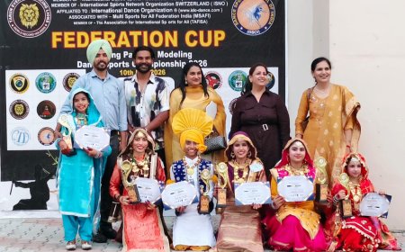 ਫੈੱਡਰੇਸ਼ਨ ਕੱਪ 2026 ਵਿੱਚ ਡਾਇਮੰਡ ਭੰਗੜਾ ਅਕੈਡਮੀ ਮਲੋਟ ਦੇ ਵਿਦਿਆਰਥੀਆਂ ਨੇ ਲਹਿਰਾਇਆ ਜਿੱਤ ਦਾ ਪਰਚਮ