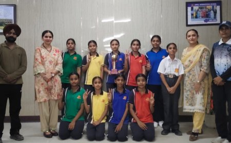 ਐਪਲ ਇੰਟਰਨੈਸ਼ਨਲ ਸਕੂਲ ਦੀ ਅੰਡਰ-14 Girls Basketball Team ਨੇ ਜੋਨ ਲੈਵਲ ਮੁਕਾਬਲੇ ‘ਚ ਜਿੱਤਿਆ ਗੋਲਡ ਮੈਡਲ