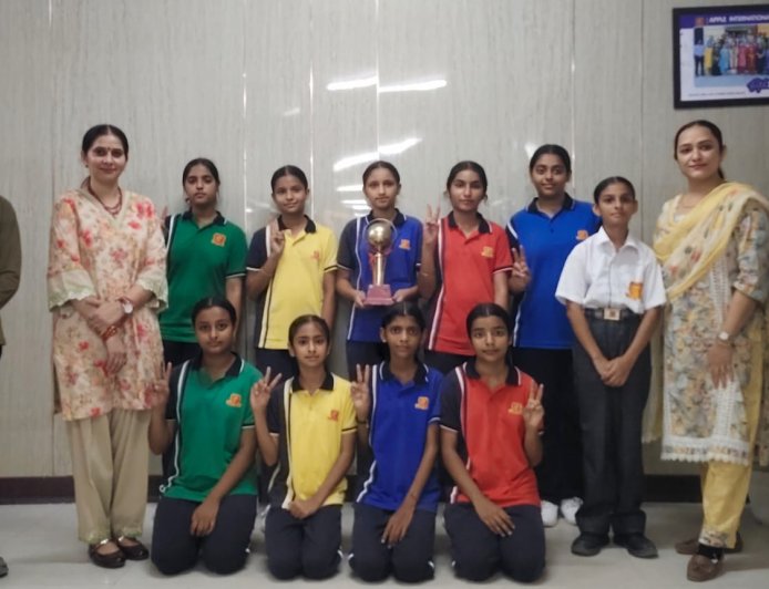ਐਪਲ ਇੰਟਰਨੈਸ਼ਨਲ ਸਕੂਲ ਦੀ ਅੰਡਰ-14 Girls Basketball Team ਨੇ ਜੋਨ ਲੈਵਲ ਮੁਕਾਬਲੇ ‘ਚ ਜਿੱਤਿਆ ਗੋਲਡ ਮੈਡਲ