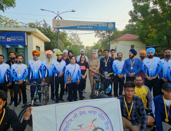 ਸ਼੍ਰੀ ਮੁਕਤਸਰ ਸਾਹਿਬ ਪੁਲਿਸ ਵੱਲੋਂ ‘ਯੁੱਧ ਨਸ਼ਿਆਂ ਵਿਰੁੱਧ’ ਮੁਹਿੰਮ ਤਹਿਤ 20 ਕਿਲੋਮੀਟਰ ਸਾਈਕਲ ਰਾਈਡ ਦਾ ਆਯੋਜਨ